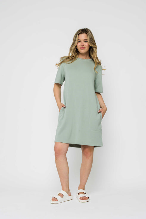 Nell-Luxe Fleece Tee Dress